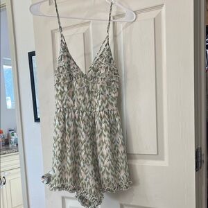 Miami Green and Pink Floral Romper